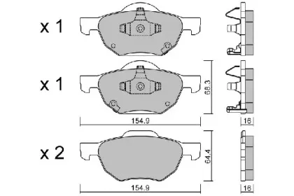 Комплект тормозных колодок, дисковый тормоз AISIN купить